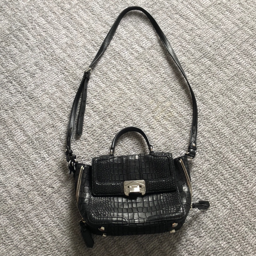 Rebecca Minkoff black crocodile bag
